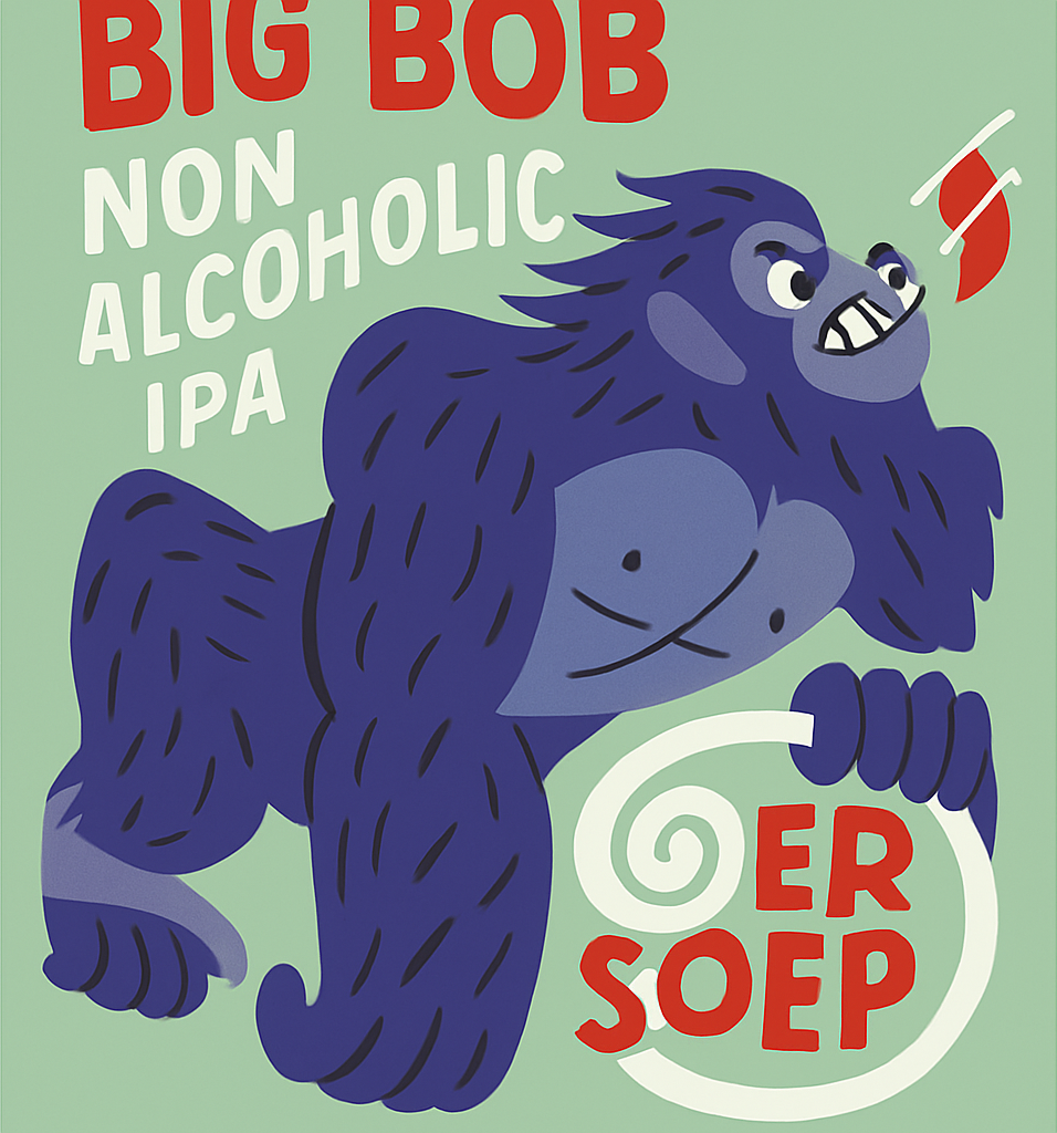 Etiket van Oersoep Big Bob NA IPA