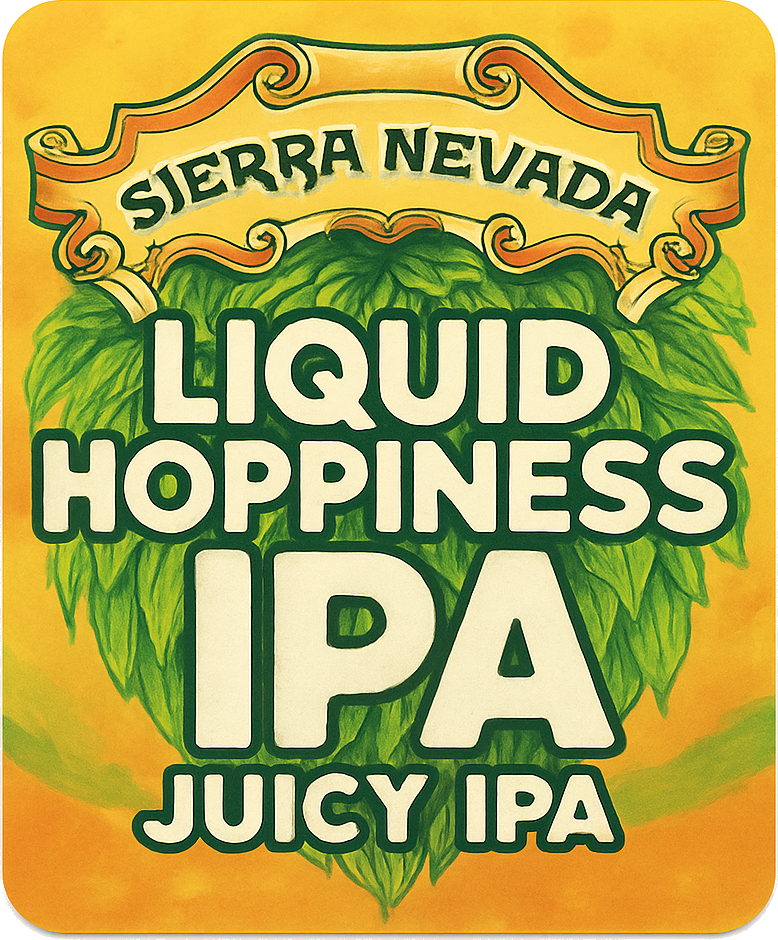 Etiket van Sierra Nevada Liquid Hoppiness