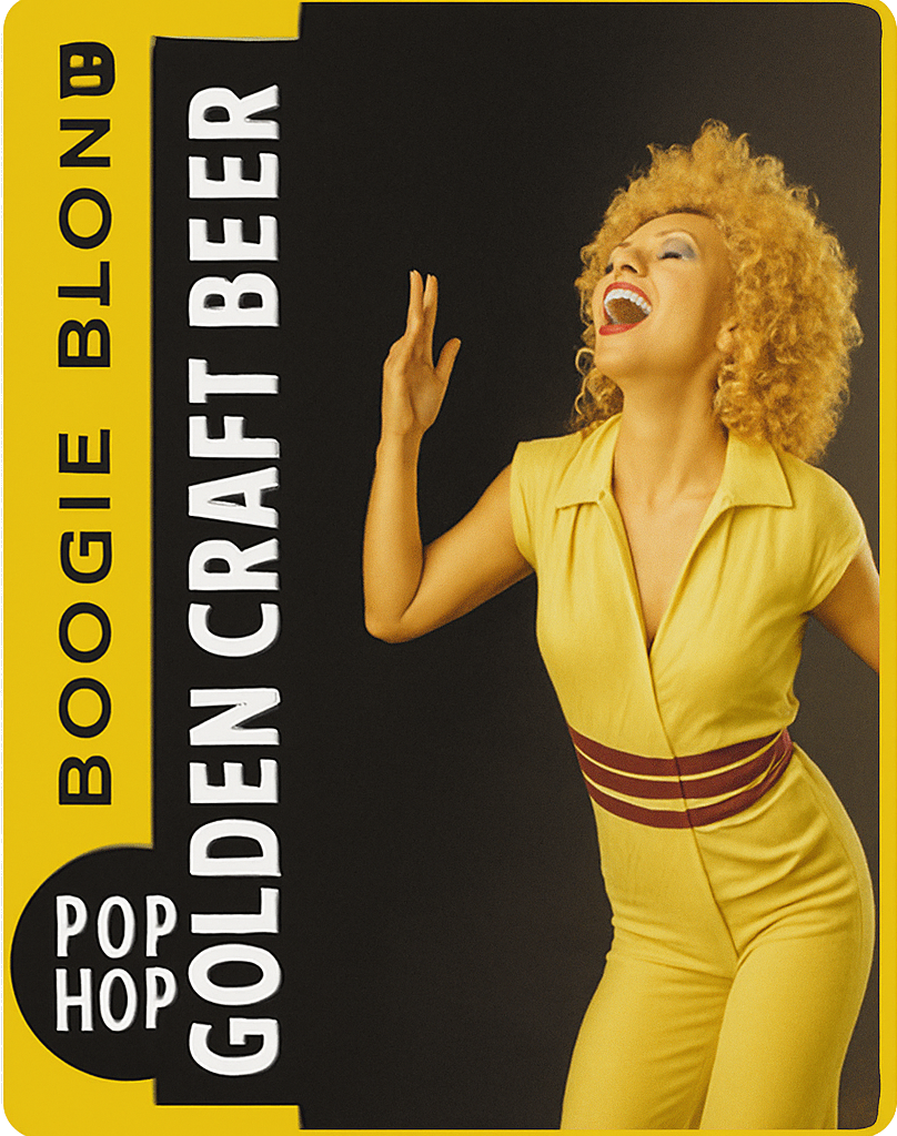 Etiket van Pop Hop Boogie Blond
