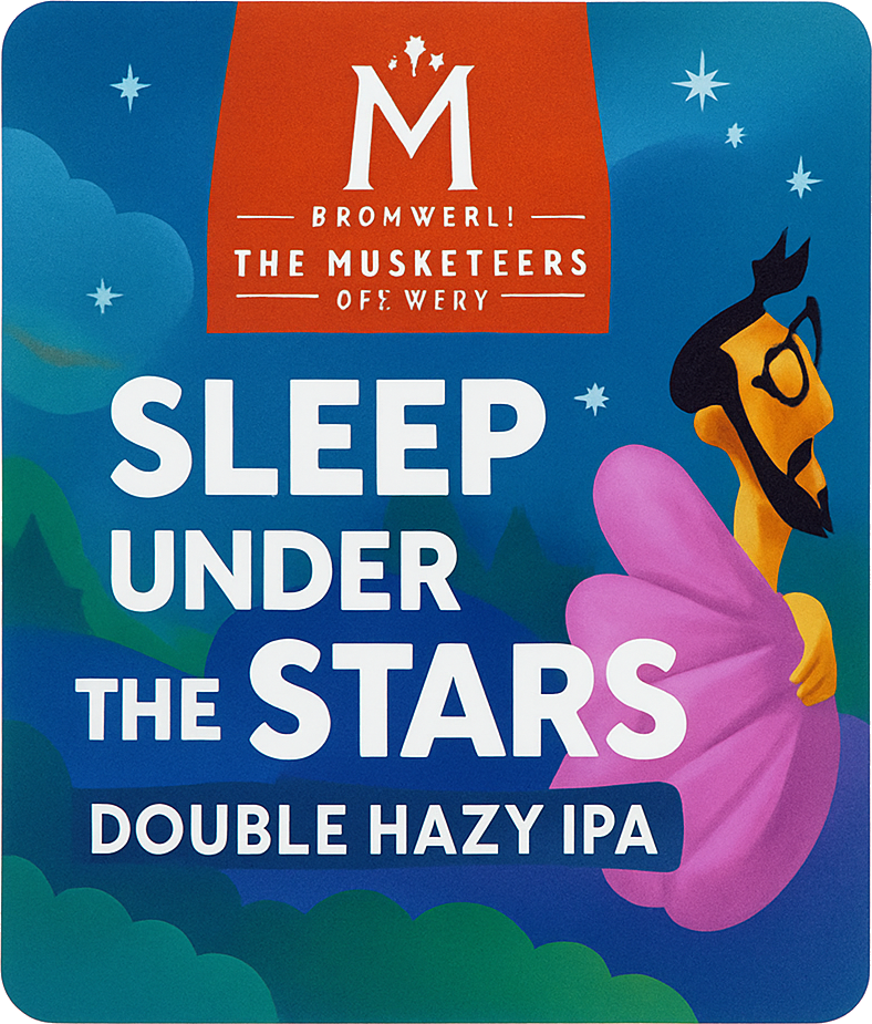 Etiket van Musketeers Sleep Under The Stars