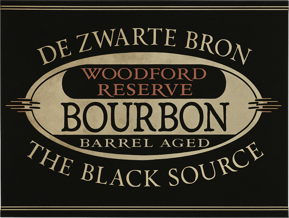 Etiket van De Zwarte Bron Corbillard Danse Macabre Woodford Reserve BA