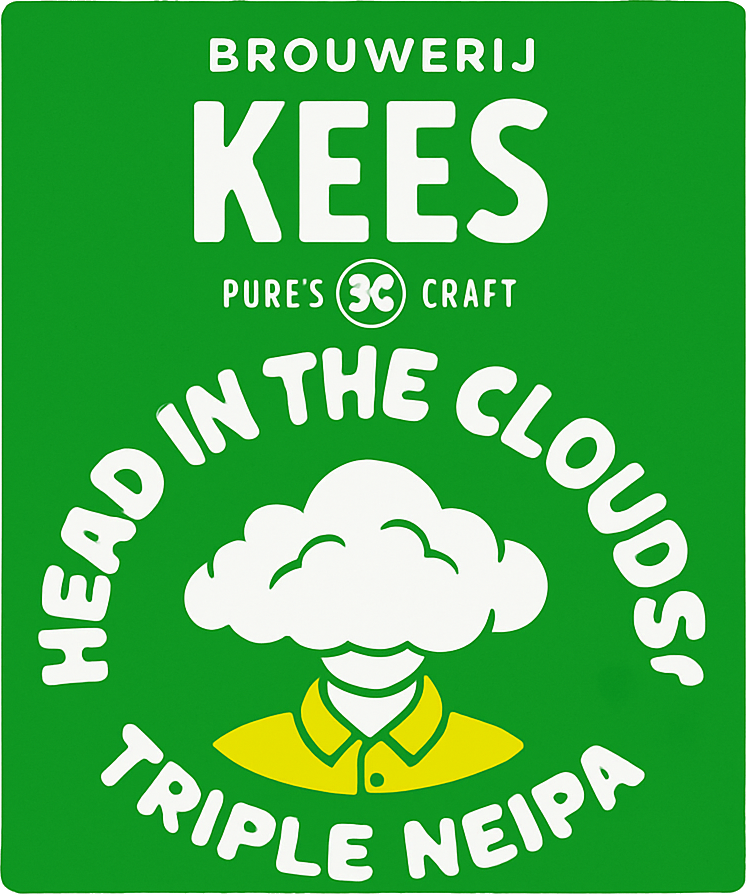 Etiket van Kees Head In The Clouds