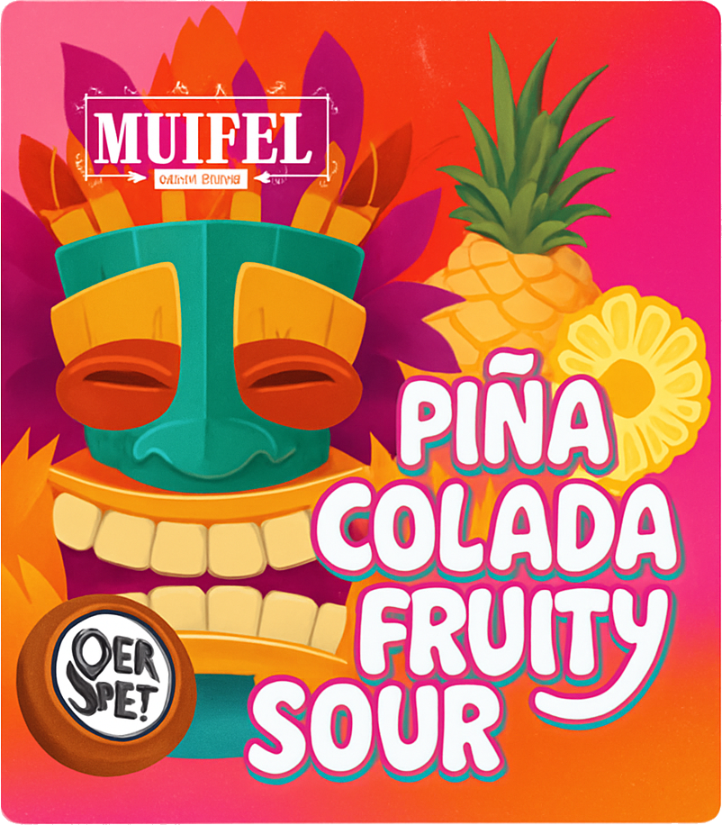 Etiket van Muifel x Oersoep Pina Colada Fruity Sour