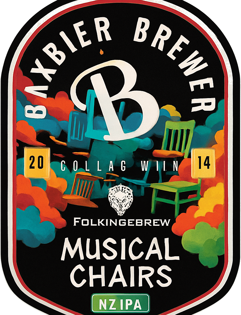 Etiket van Baxbier Musical Chairs