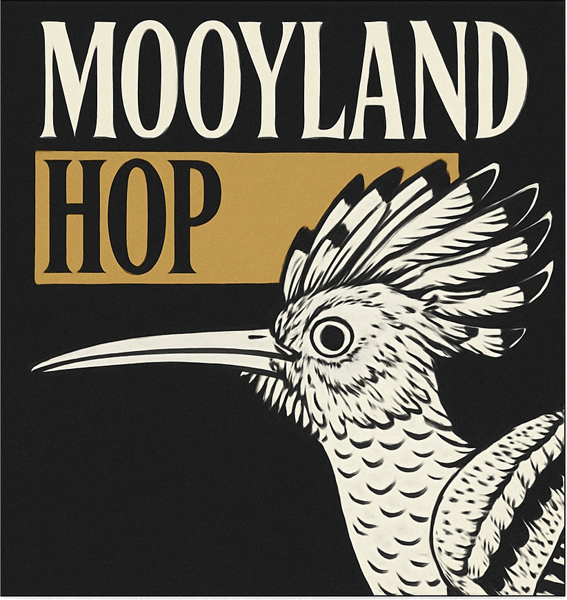 Etiket van Mooyland Hop Cider