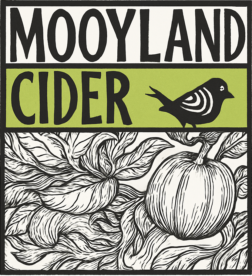 Etiket van Mooyland Cider Appel-Peer
