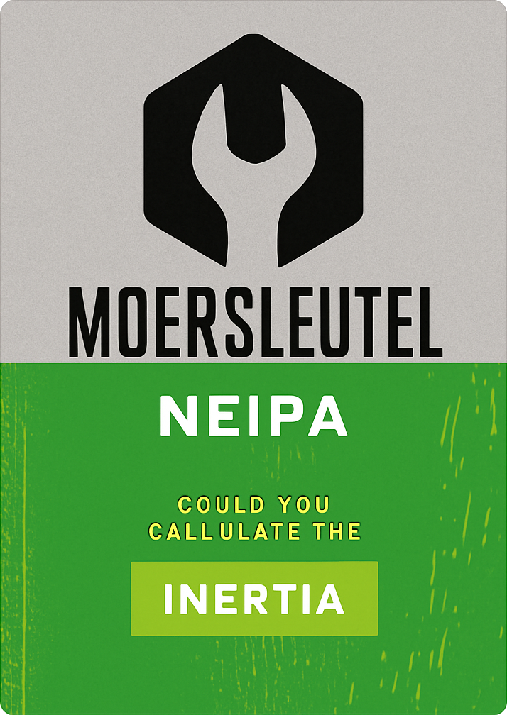 Etiket van Moersleutel Could You Calculate The Inertia