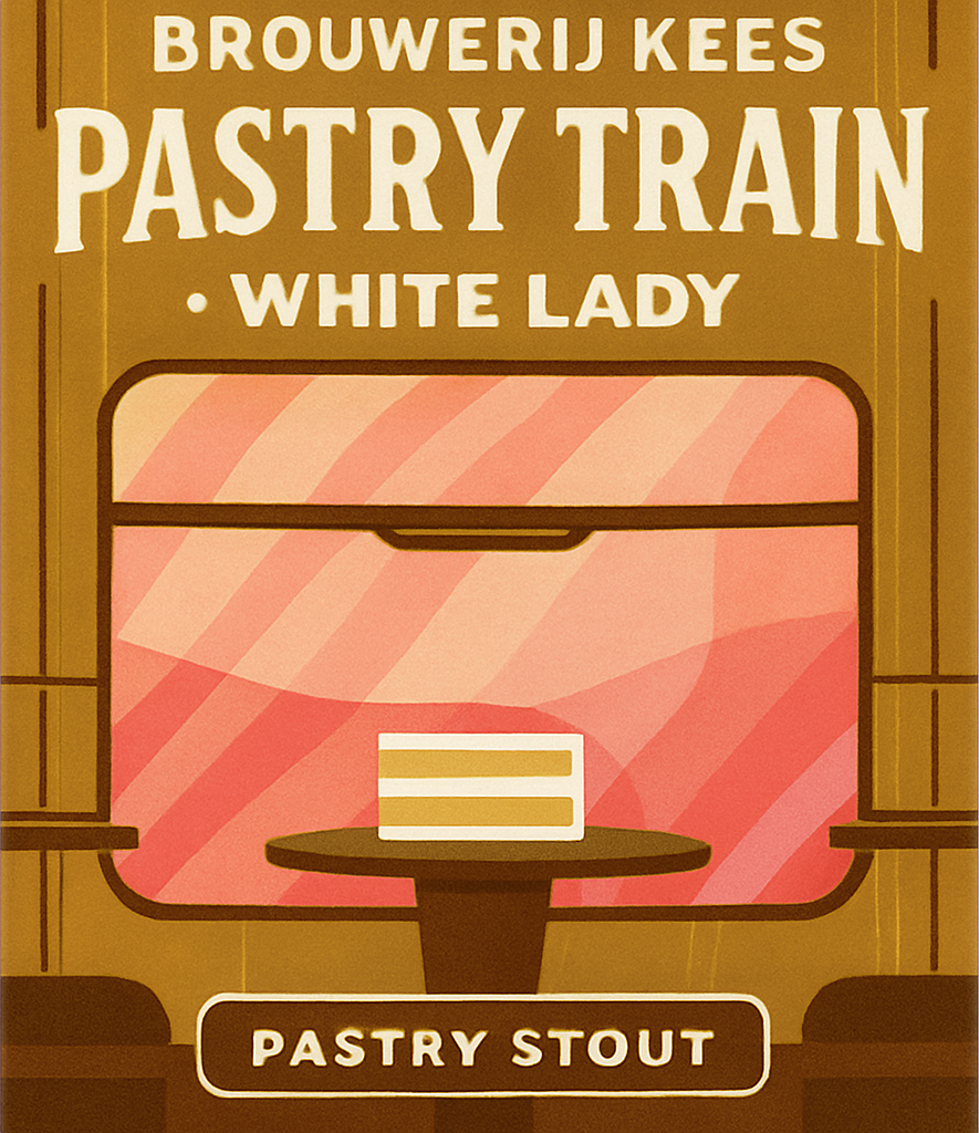 Etiket van Kees Pastry Train White Lady