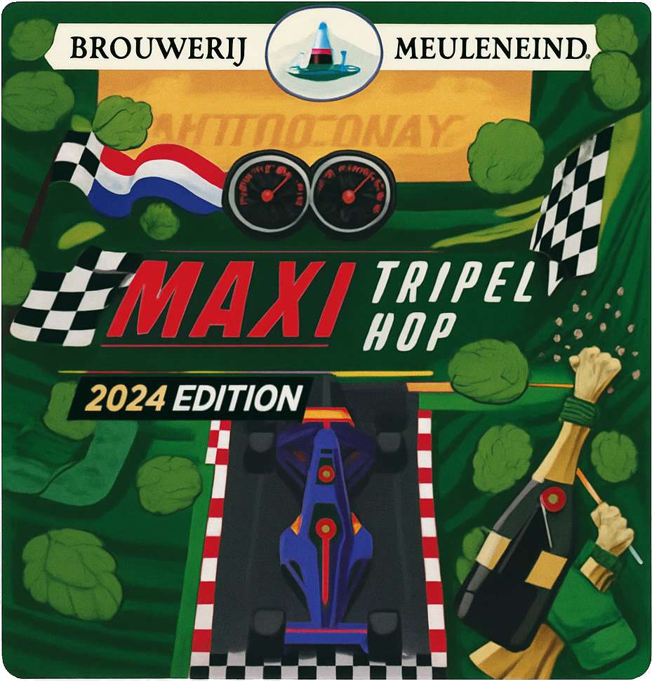 Etiket van Meuleneind Maxi Tripel Hop 2024