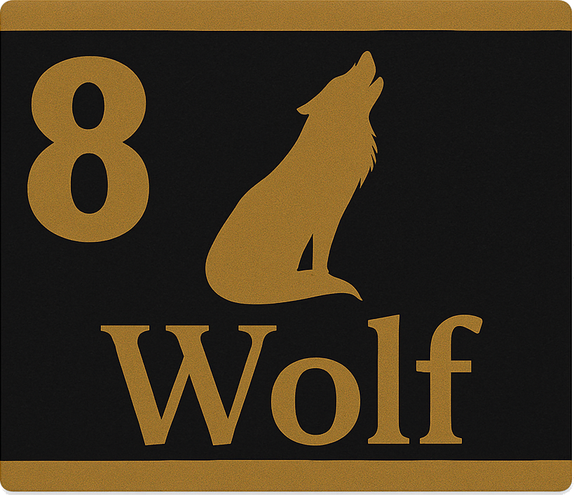 Etiket van Wolf 8