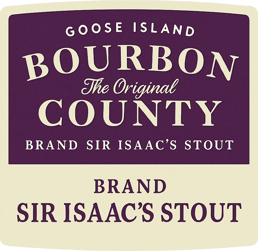 Etiket van Goose Island Bourbon County Brand Sir Isaac's Stout 2022