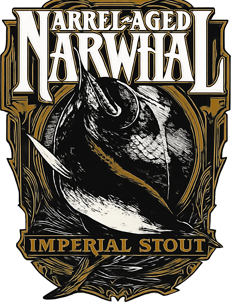 Etiket van Sierra Nevada Barrel Aged Narwhal