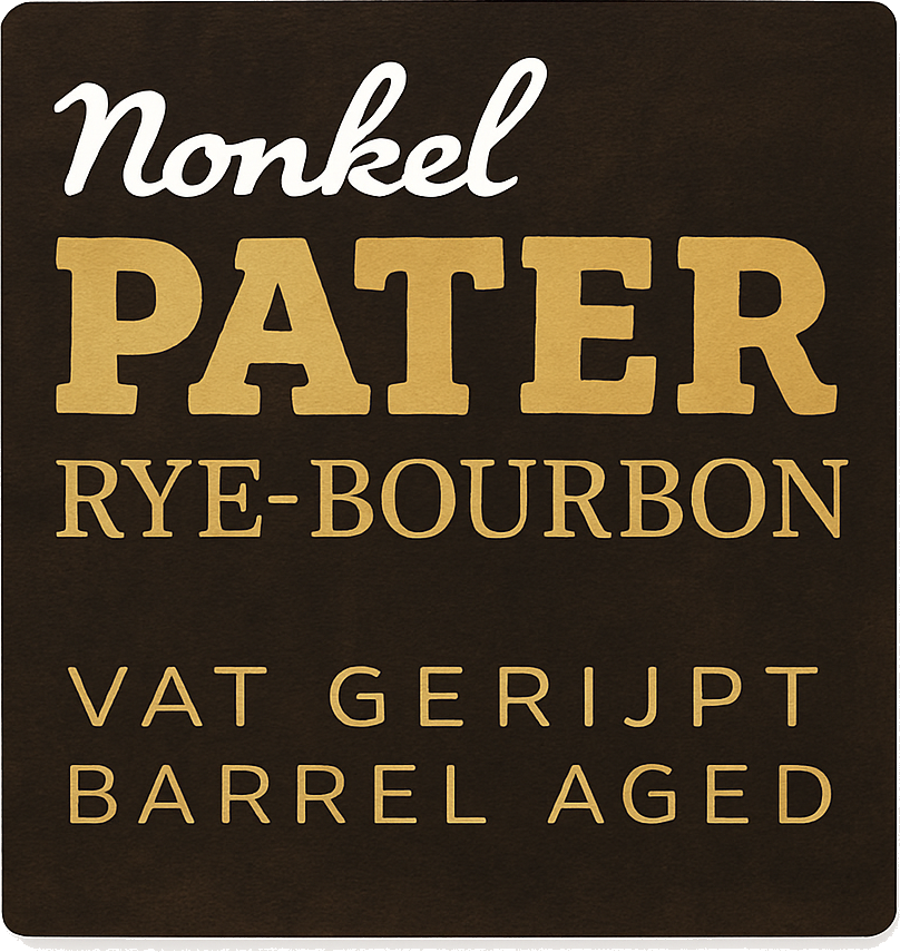 Etiket van Antwerpse Brouw Compagnie Nonkel Pater Rye-Bourbon