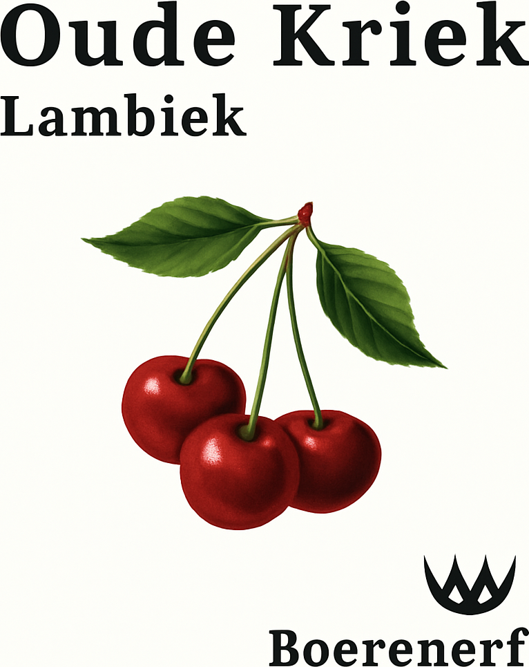 Etiket van Boerenerf Oude Kriek