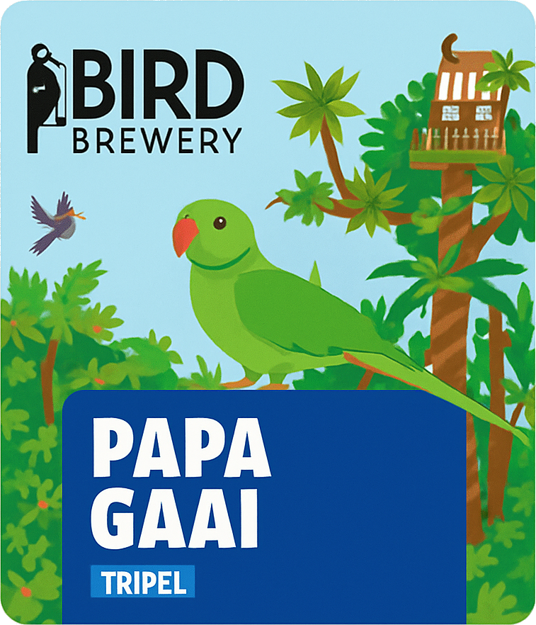 Etiket van Bird Papagaai