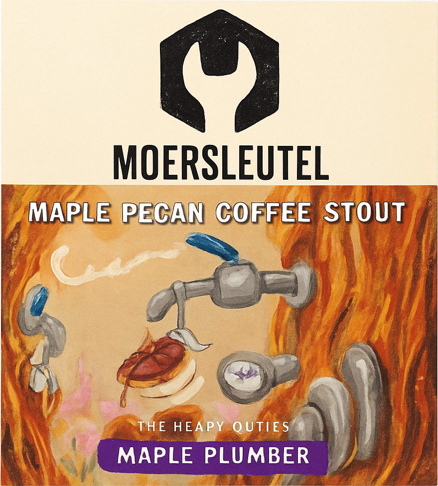 Etiket van Moersleutel Maple Plumber