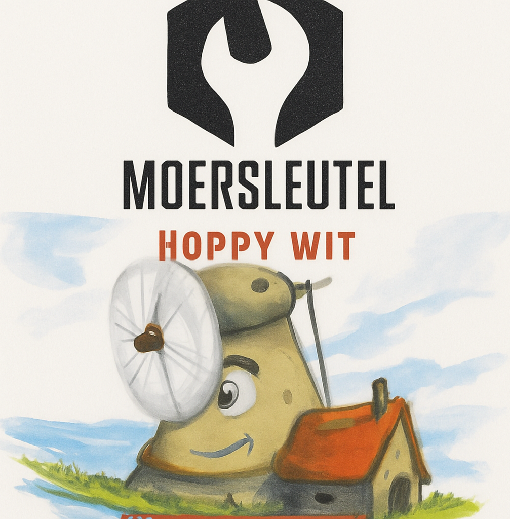 Etiket van Moersleutel Windmill Wit