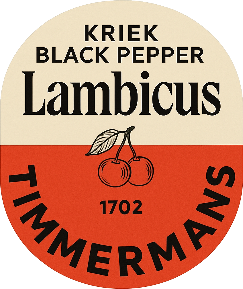 Etiket van Timmermans Lambicus Kriek Black Pepper