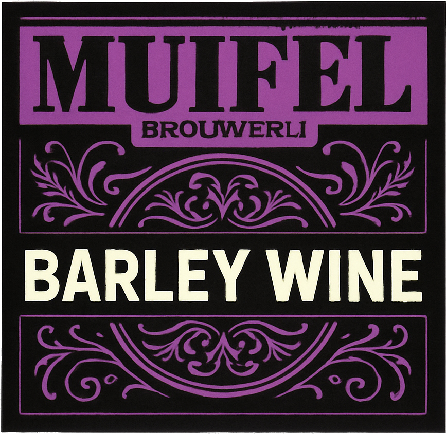 Etiket van Muifel Barley Wine Double Maple Syrup