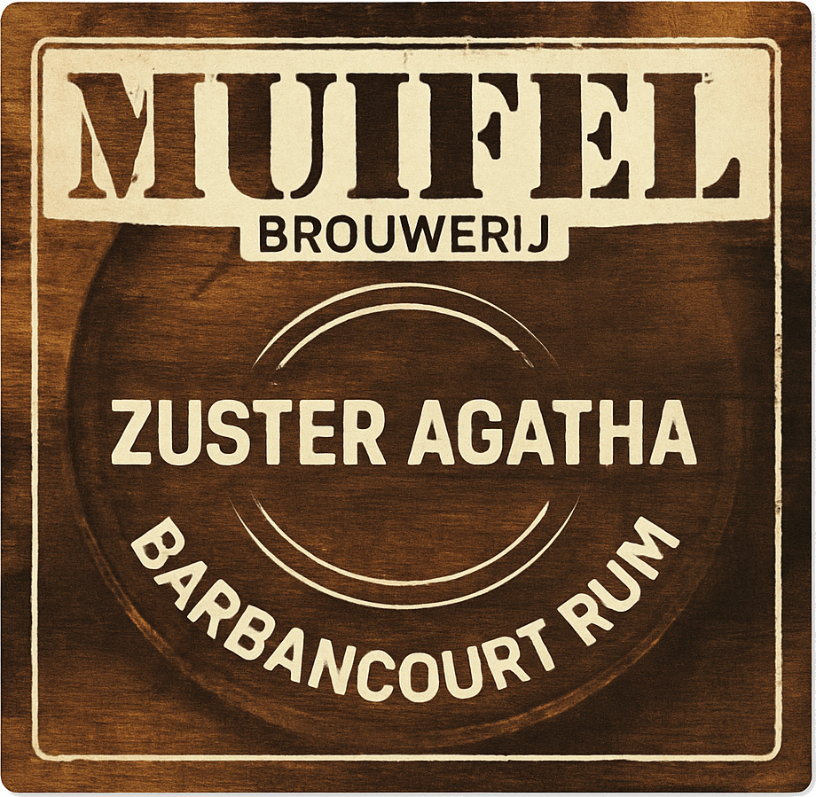 Etiket van Zuster Agatha Barbancourt Rum BA