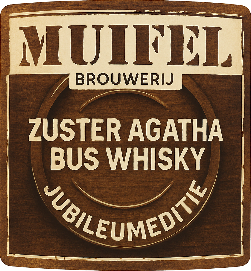 Etiket van Muifel Zuster Agatha Bus Whisky