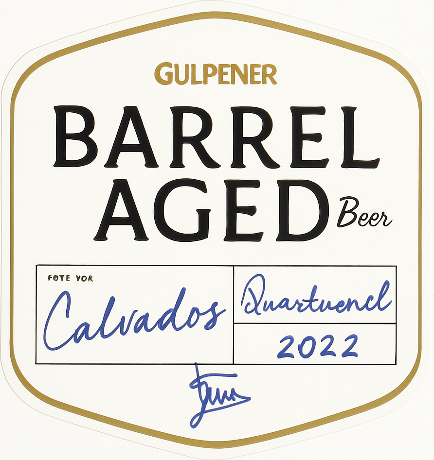 Etiket van Gulpener Scottish Wiskey BA Quadrupel