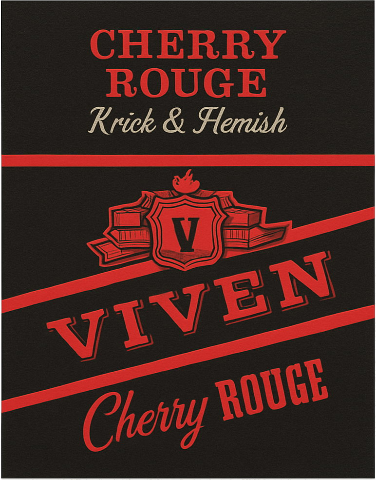 Etiket van Viven Cherry Rouge
