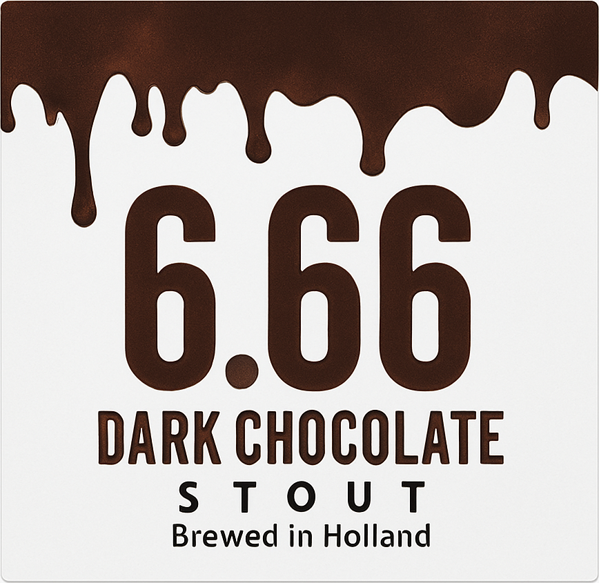 Etiket van Naastbos Dark Chocolate Stout 6.66