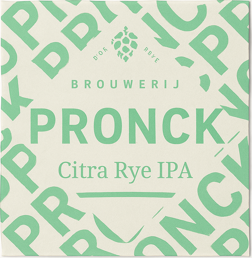 Etiket van Pronck Citra Rye IPA