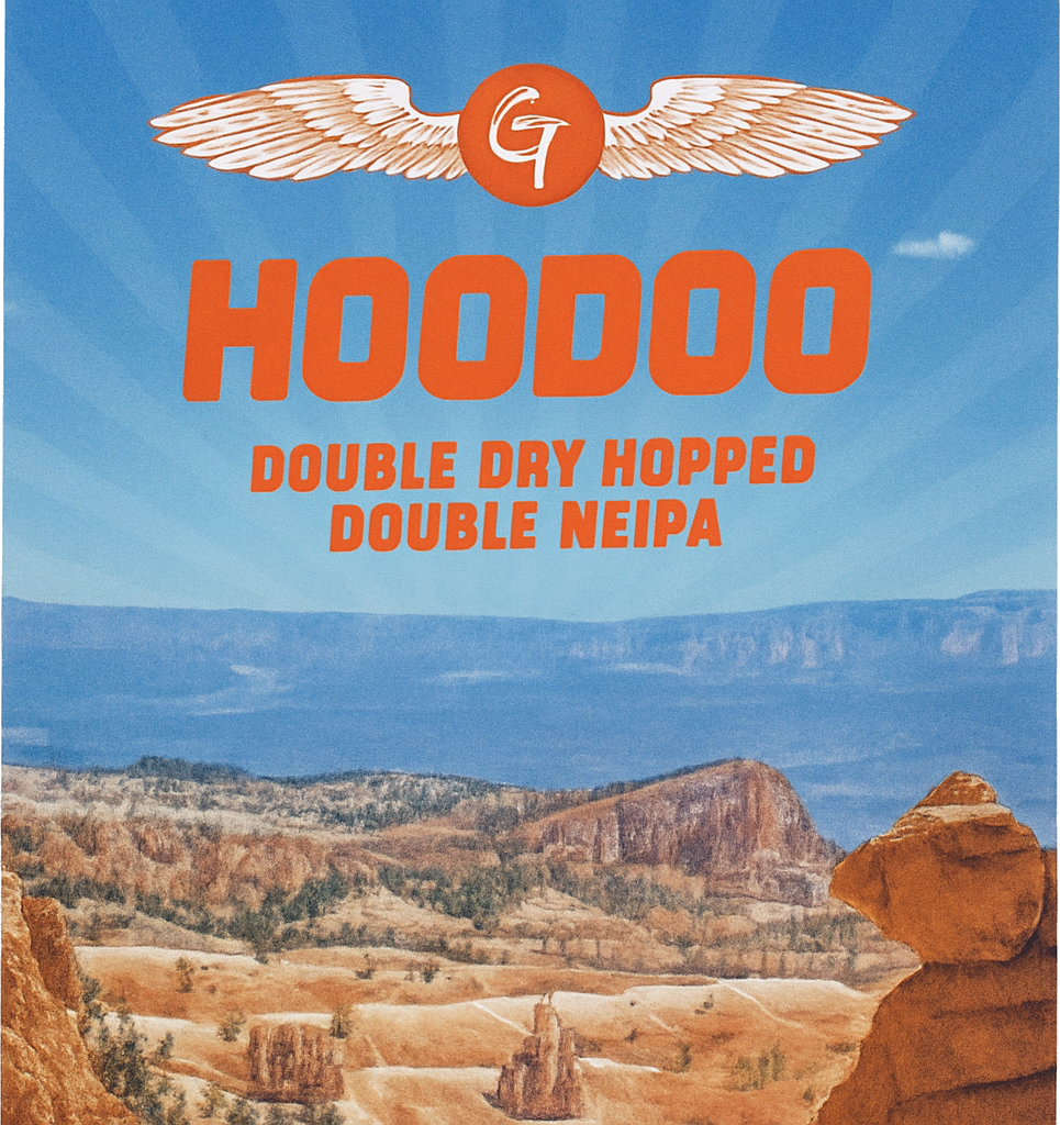 Etiket van Gulden Triomfator Hoodoo