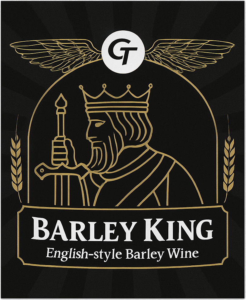 Etiket van Gulden Triomfator Barley King