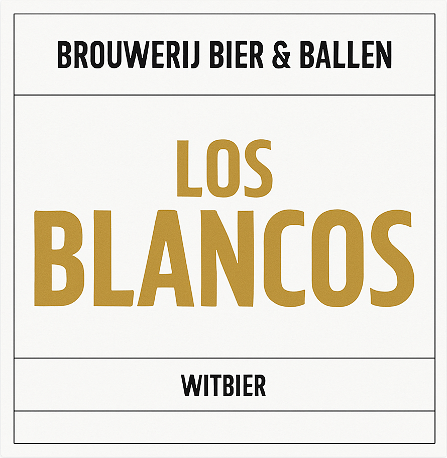 Etiket van Bier & Ballen Los Blancos
