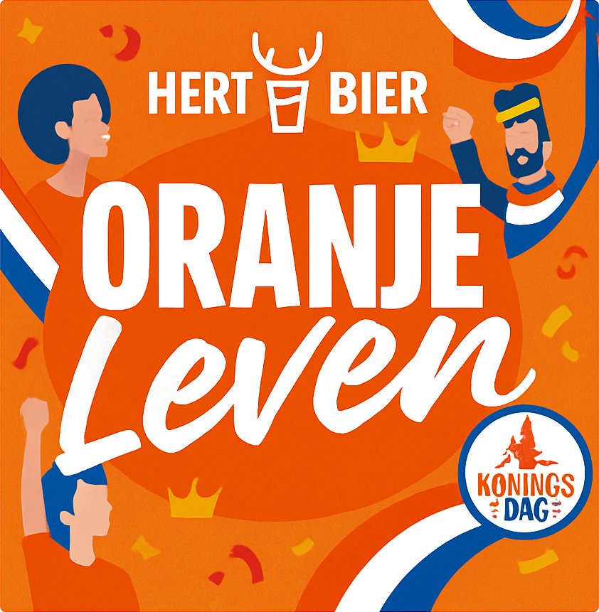 Etiket van Hert Oranje Leven