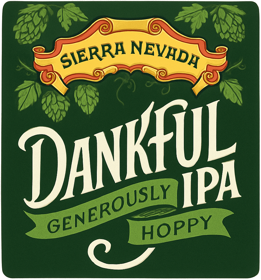 Etiket van Sierra Nevada Dankful IPA