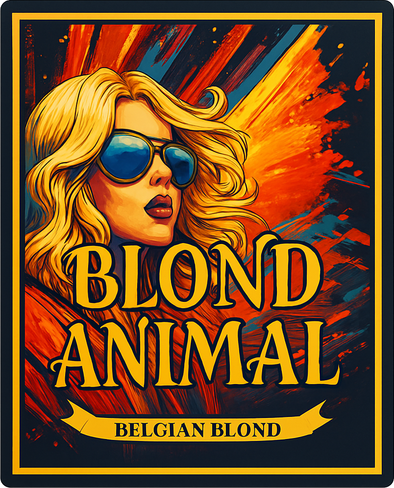 Etiket van Fusie Blond Animal
