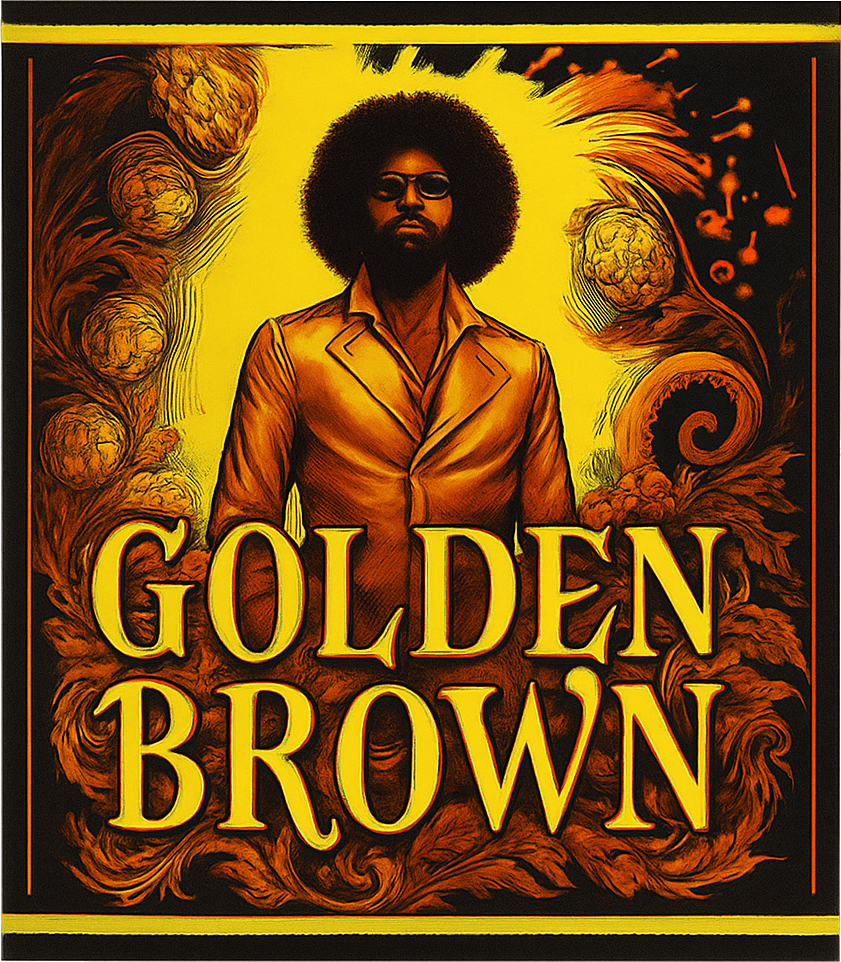 Etiket van Fusie Golden Brown