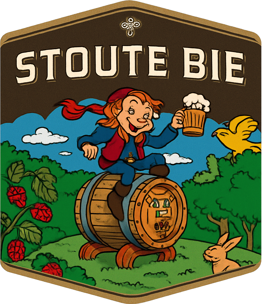 Etiket van De Bie Stoute Bie