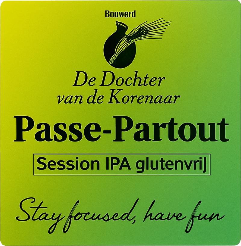Etiket van De Dochter van de Korenaar Passe Partou Glutenvrij