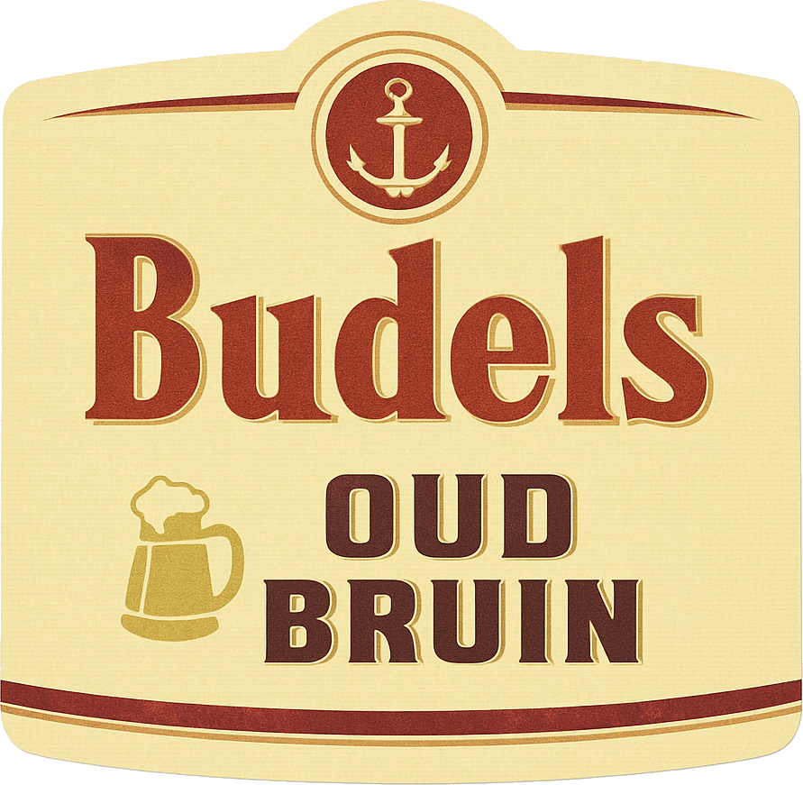 Etiket van Budels Oud Bruin