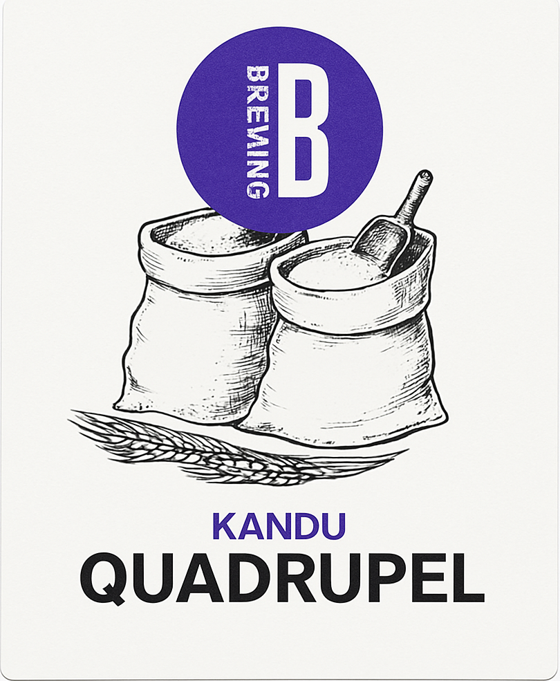 Etiket van Berging B6 Kandij Quadrupel