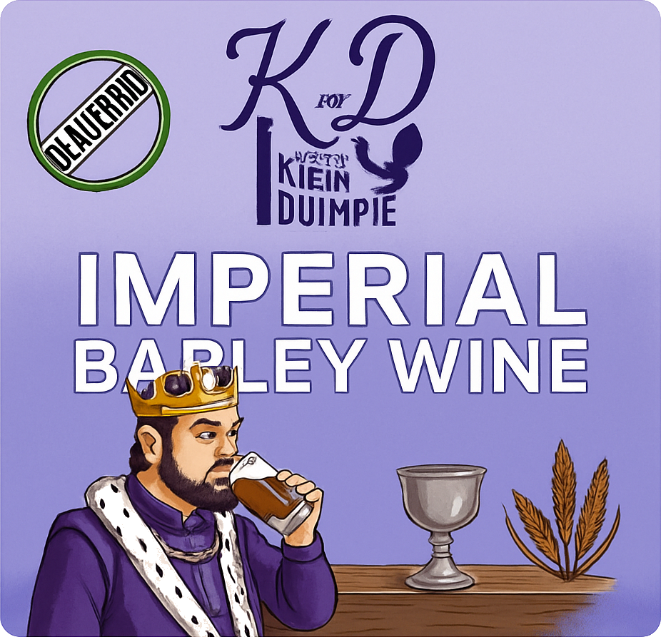 Etiket van KD Imperial Barley Wine Glutenvrij
