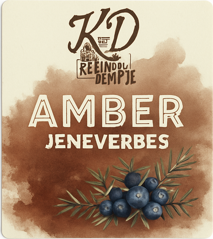 Etiket van Klein Duimpje Amber Jeneverbes Glutenvrij