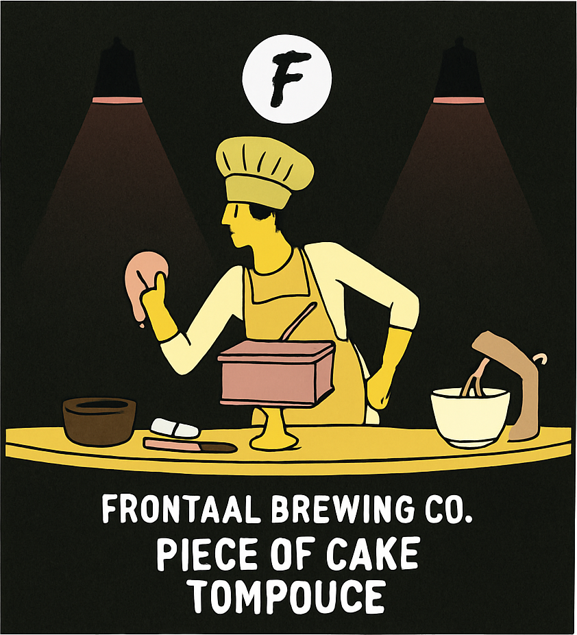 Etiket van Frontaal Piece Of Cake Tompouce