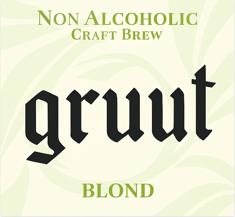 Etiket van Gruut Blond NA