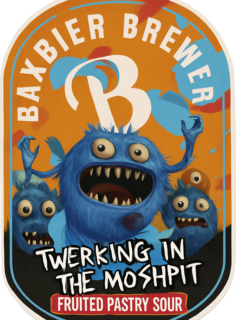 Etiket van Baxbier Twerking in the Moshpit