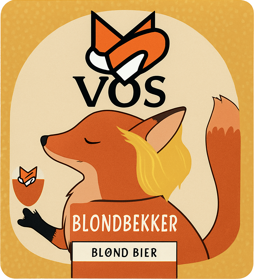 Etiket van Vos Blondbekker