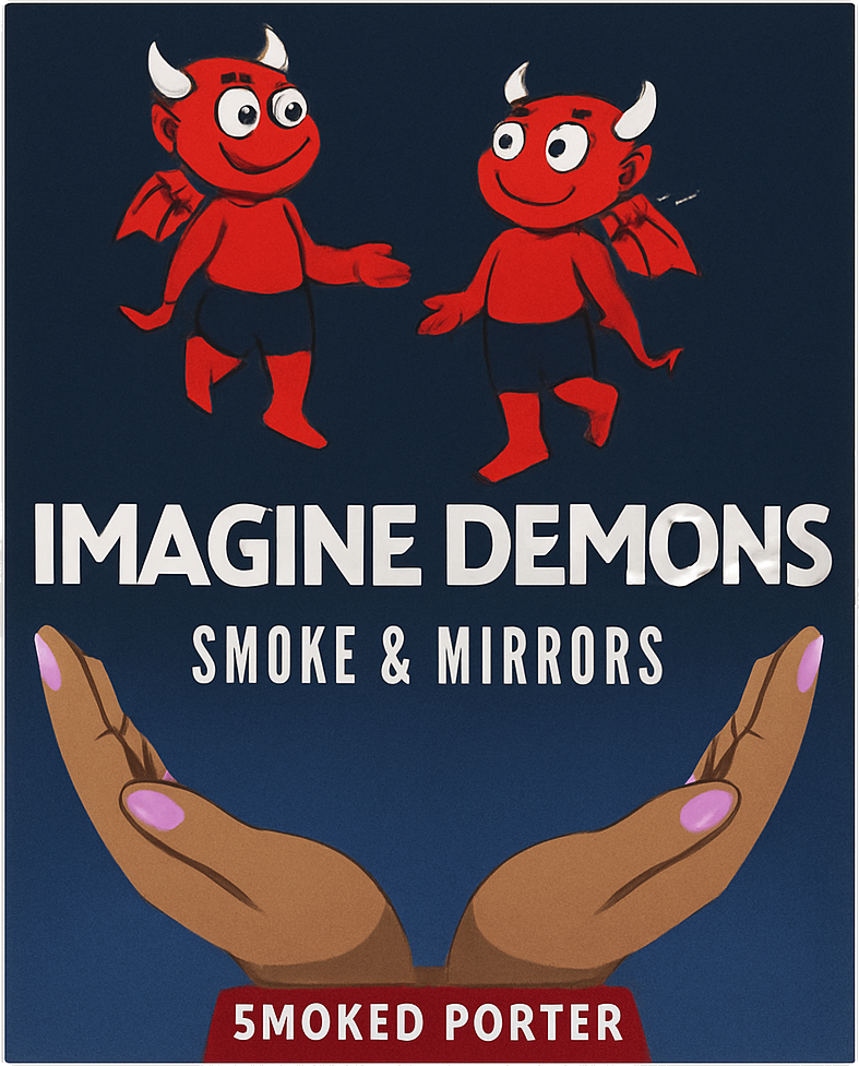 Etiket van Imagine Demons Smoke & Mirrors