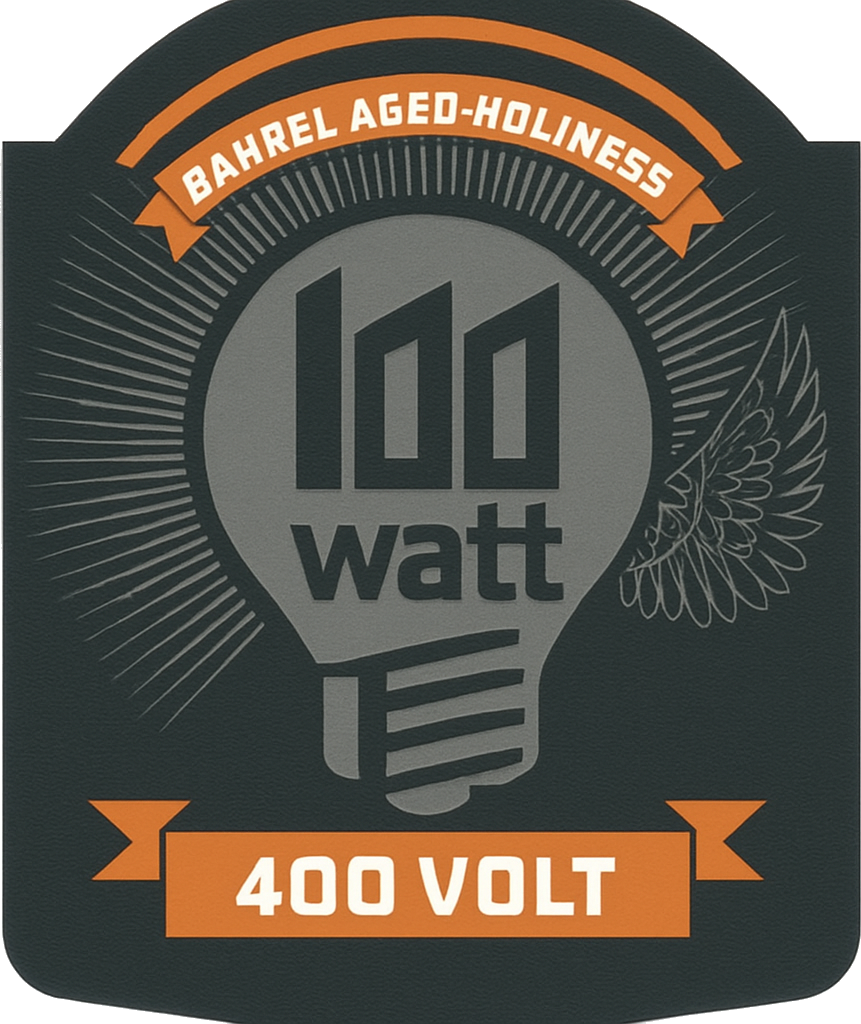Etiket van 100 watt 400 Volt BA Bulleit Bourbon