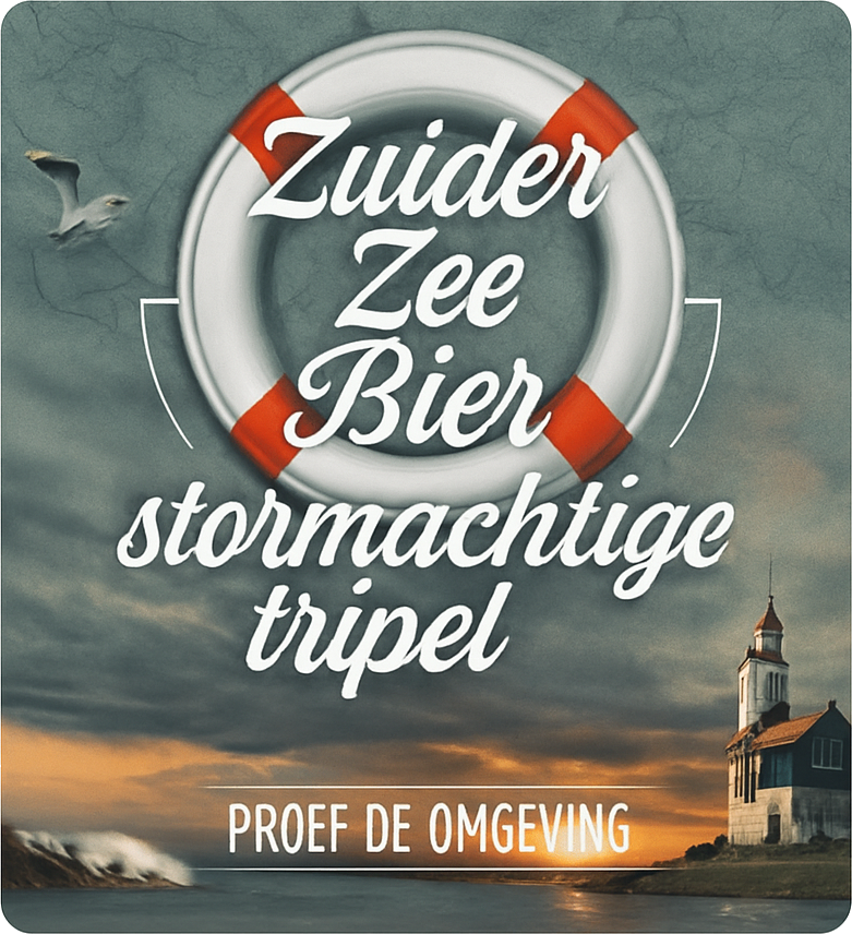 Etiket van Zuiderzee Stormachtige Tripel