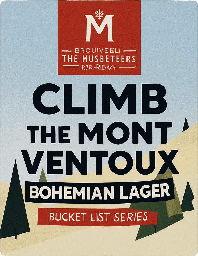 Etiket van The Musketeers Climb the Mont Ventoux